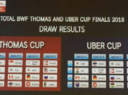 Hasil Drawing Piala Thomas dan Uber: Tim Indonesia Gabung Grup Berat