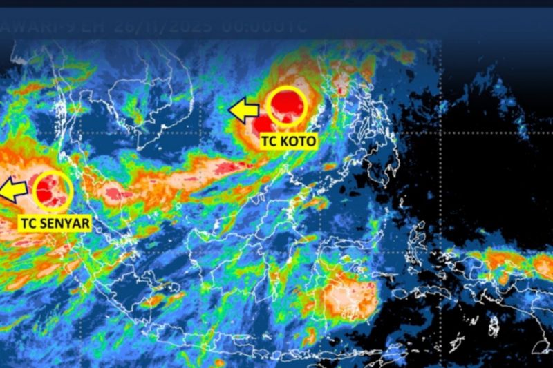 Siklon Tropis Senyar Bikin Hujan Lebat dan Ekstrem Landa Sumatera Utara