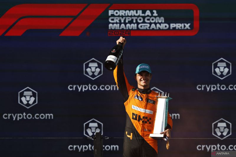 Lando Norris Raih Kemenangan Pertama di F1 Usai Jadi Terdepan di GP Miami 2024