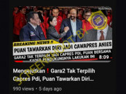 [HOAKS atau FAKTA]: Puan Maharani Tawarkan Diri Jadi Cawapres Anies Baswedan