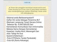 [HOAKS atau FAKTA]: Kementerian Kominfo Buka Pendaftaran BLT Sebesar Rp4 Juta