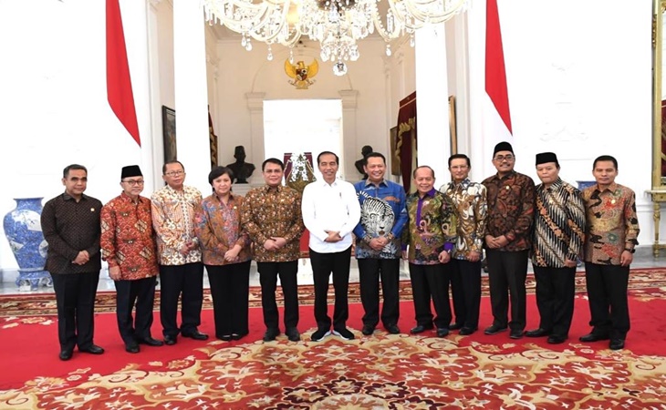 Pimpinan Lembaga Tinggi Negara bertemu Presiden Jokowi di Istana Negara