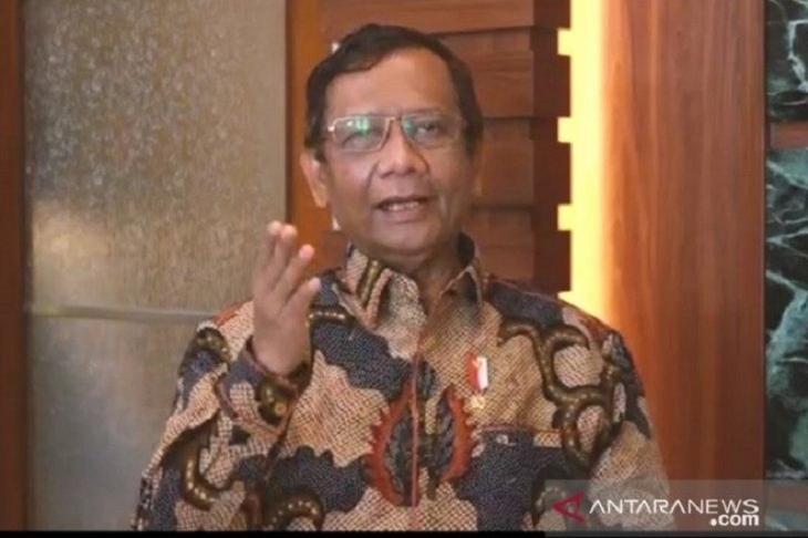Menko Polhukam Mahfud MD. (ANTARA/HO-Humas Kemenko Polhukam)