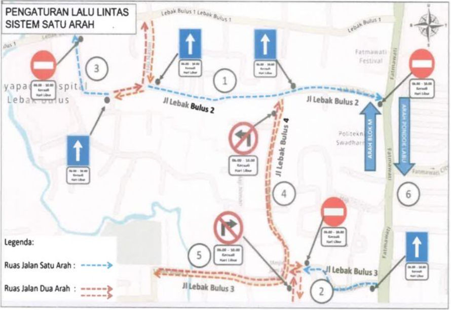 Dishub DKI Hari Ini Uji Coba Sistem Satu Arah di Kawasan Lebak Bulus, Pengguna Jalan Diminta Taat Petunjuk Petugas