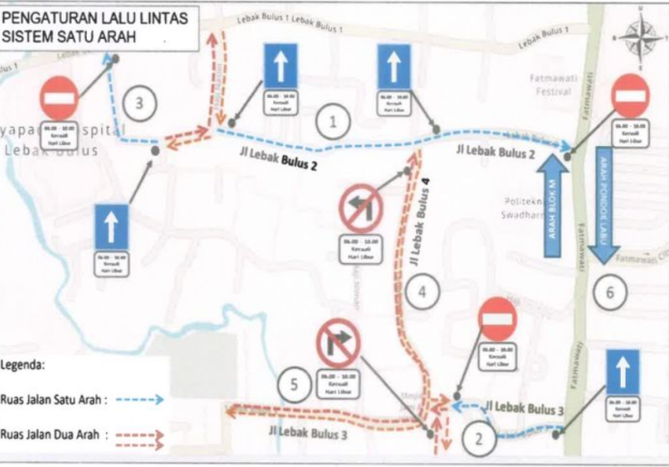 Dishub DKI Hari Ini Uji Coba Sistem Satu Arah di Kawasan Lebak Bulus, Pengguna Jalan Diminta Taat Petunjuk Petugas