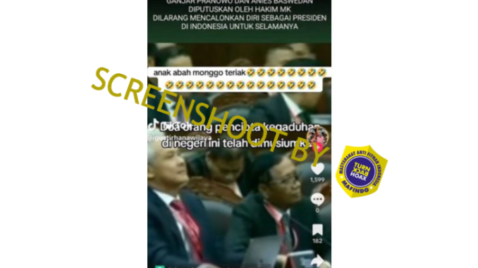 [HOAKS atau FAKTA]: MK Larang Anies dan Ganjar Calonkan Diri jadi Presiden