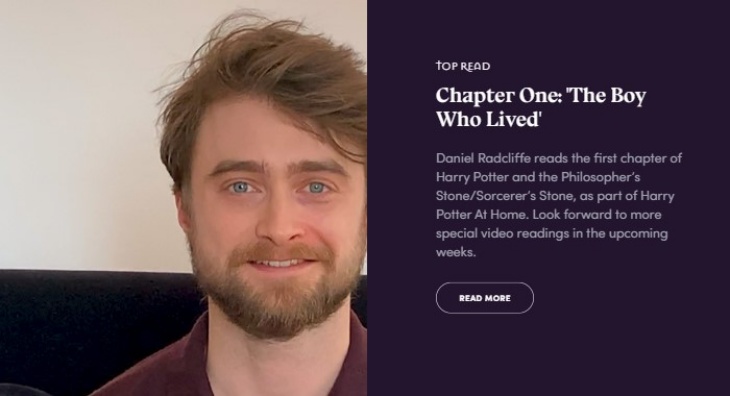 Daniel Radcliffe Siap Bacakan Buku 'Harry Potter and The Philosopher's Stone' Untukmu