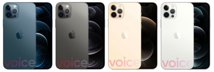 Pilihan warna iPhone 12 Pro dan Pro Max. (Foto Mac Rumors)