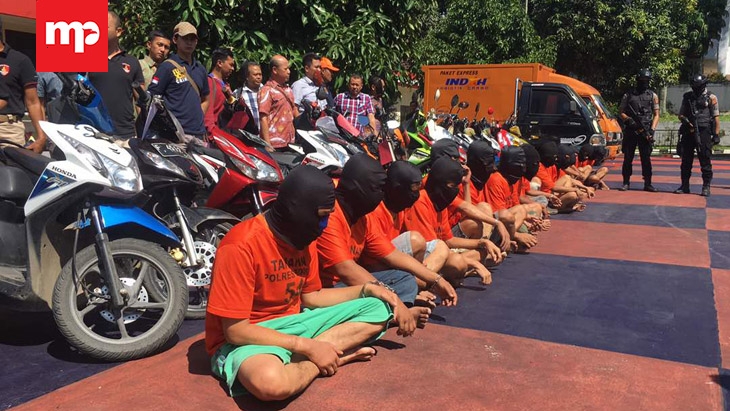 Puluhan Pencuri Motor Bersenpi Ditangkap