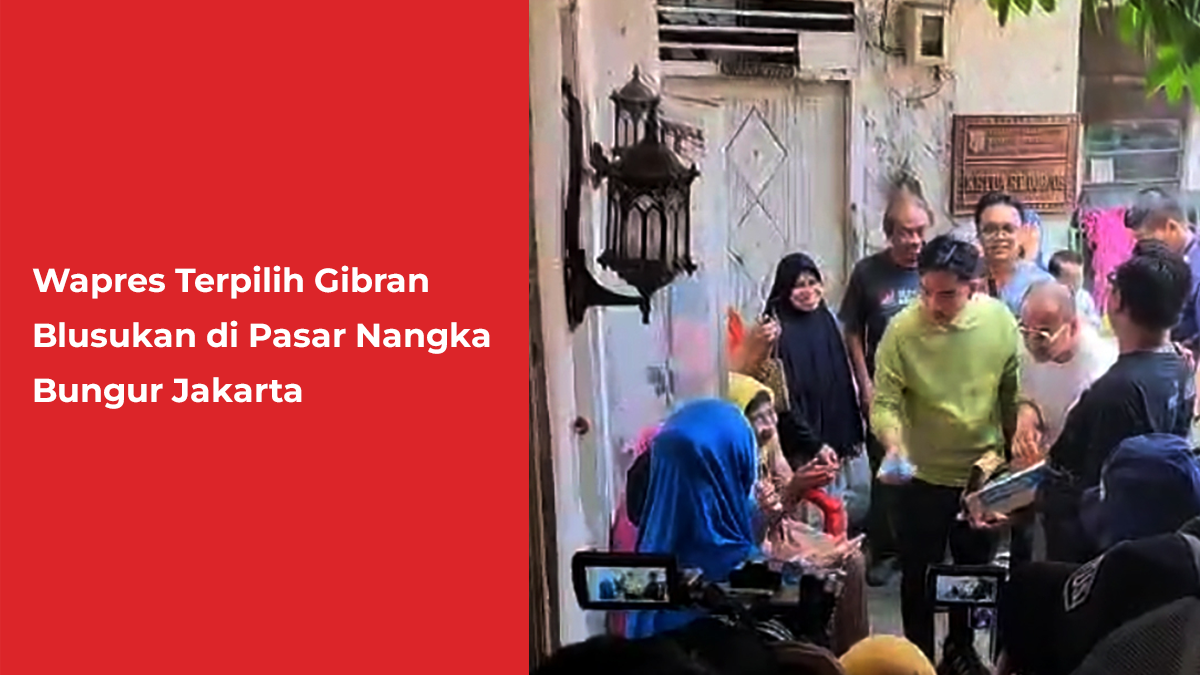 Wapres Terpilih Gibran Blusukan di Pasar Nangka Bungur Jakarta