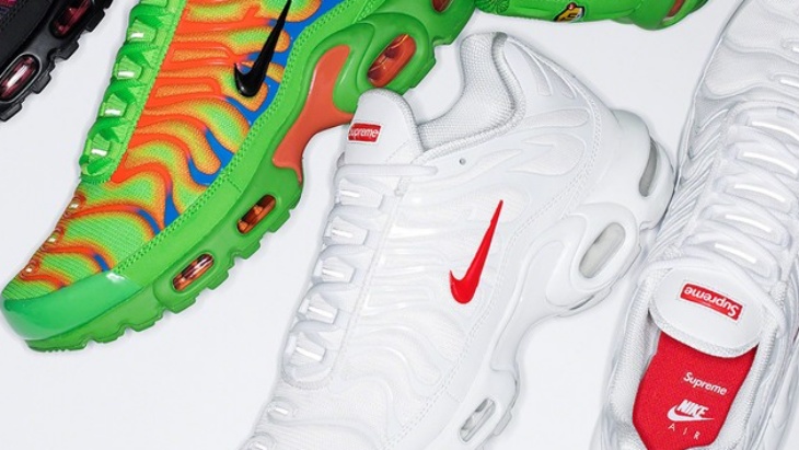 Tampil Eye-Catching dengan 3 Sneakers Supreme x Nike Air Max Plus TN