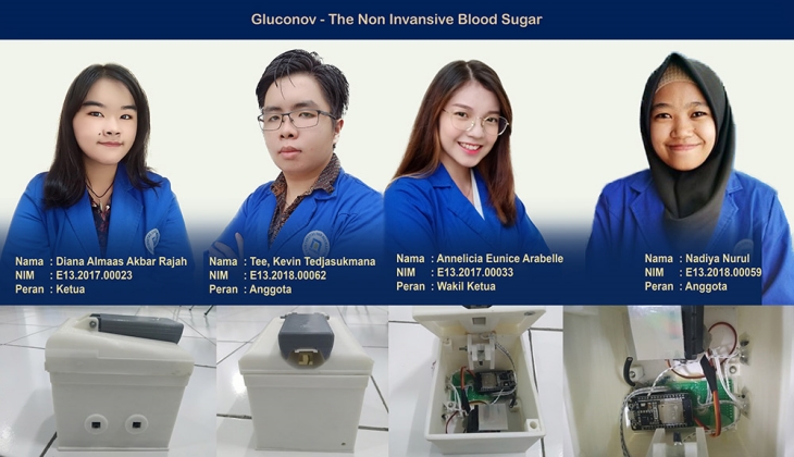 Empat mahasiswa Universitas Dian Nuswantoro Semarang ciptakan alat untuk deteksi diabetes melitus (foto: dinus.ac.id)