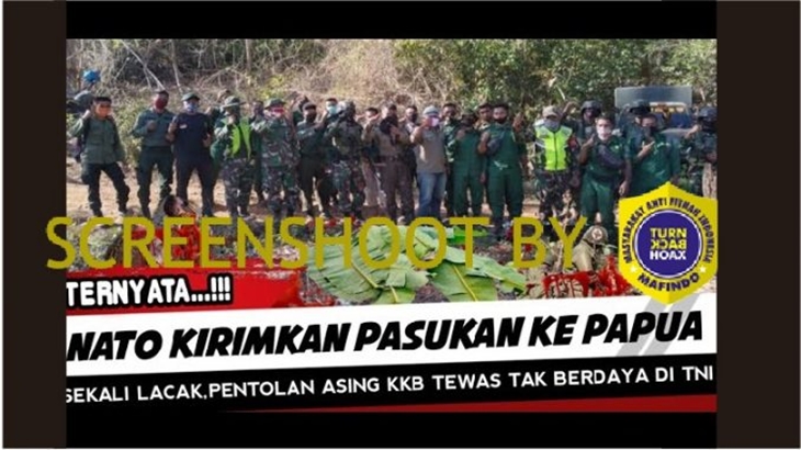 [HOAKS atau FAKTA]: NATO Kirimkan Pasukan ke Papua untuk Bela KKB