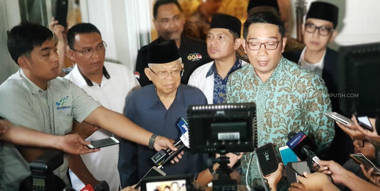 Gubernur Jawa Barat Ridwan Kamil di kediaman Ma'ruf Amin (MP/Fadhli)