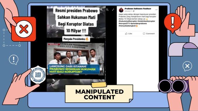 [HOAKS atau FAKTA] : Prabowo Sahkan Hukuman Mati untuk Koruptor