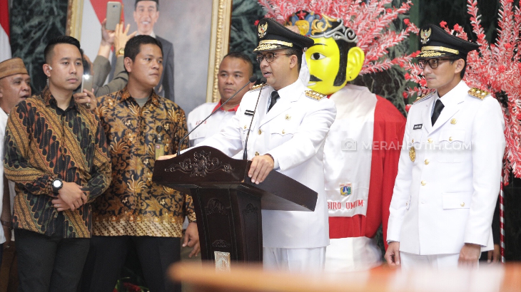 Pasangan Anies-Sandi saat memimpin DKI Jakarta