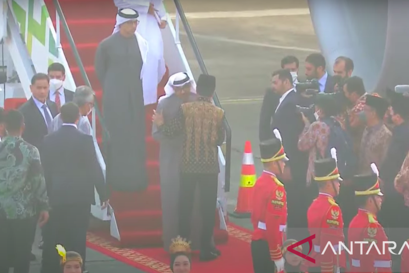 Jokowi Sambut Kedatangan Presiden UAE di Bandara Adi Soemarmo