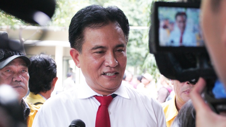 Yusril Ihza Mahendra di Jakarta, Senin (18/5). (Foto: MerahPutih/Venansius Fortunatus)