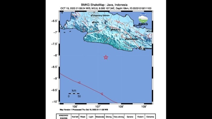Gempa Magnitudo 5,6 Guncang Garut Jawa Barat