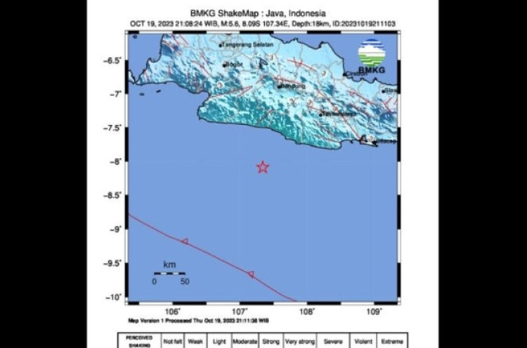 Gempa Magnitudo 5,6 Guncang Garut Jawa Barat