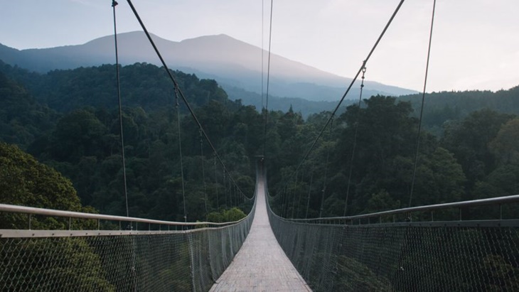 Uji Nyali Lewat Jembatan Gantung di Destinasi Wisata Lokal