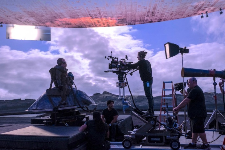 LED screen di set The Mandalorian. (Foto: No Film School)