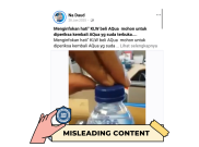 [HOAKS atau FAKTA]: Tutup Segel Air Minum Aqua Disuntik Formalin