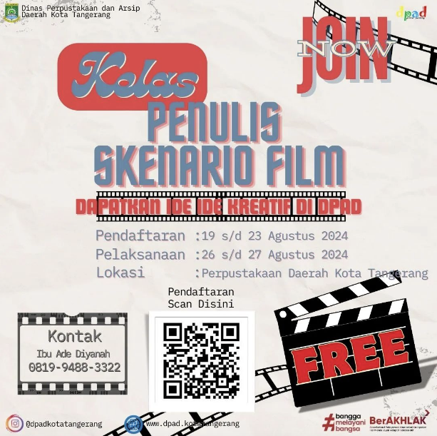 Pendaftaran Kelas Penulis Skenario Film dibuka secara gratis
