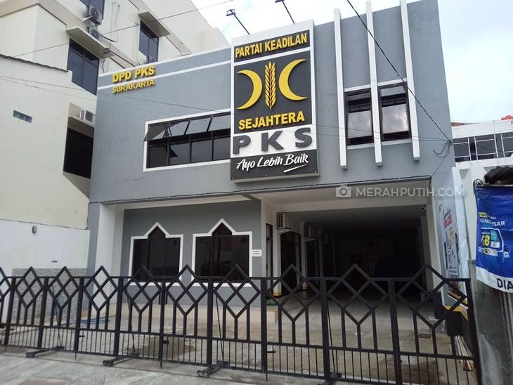 Kantor DPD PKS Solo di Kelurahan Purwosari, Kecamatan Laweyan, Solo, Jawa Tengah. (MP/Ismail)