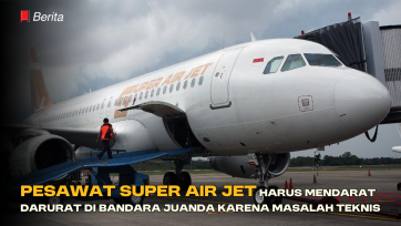 Pesawat Super Air Jet Harus Mendarat Darurat di Bandara Juanda karena Masalah Teknis