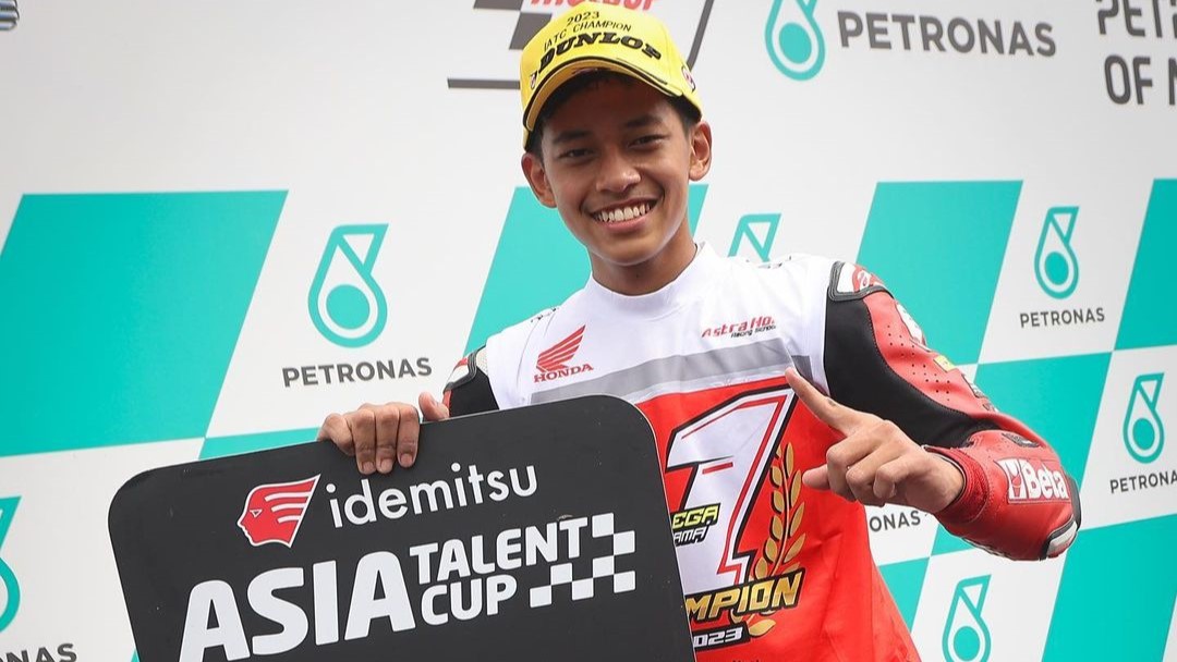 Veda Ega Pratama Pembalap Indonesia Pertama Juarai Balap Asia Talent Cup