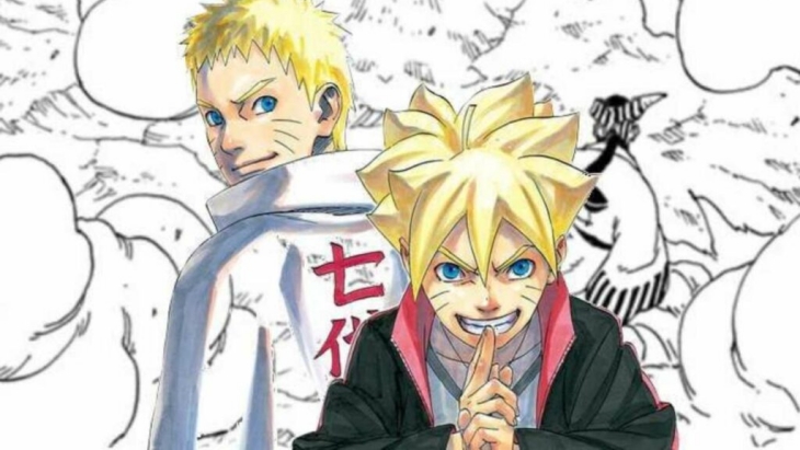 Mencoba sekuat tenaga agar Boruto tidak diambil oleh Isshiki. (Foto: Comic Book)