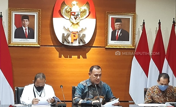 Jumpa pers KPK soal hasil tes alih status pegawai ke aparatur sipil negara (ASN), di gedung KPK, Jakarta, Rabu (5/5). (Foto: MP/Ponco Sulaksono)