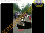 [HOAKS atau FAKTA]: Jalanan Ambles di Tegal Akibat Gubernur Tak Berhasil