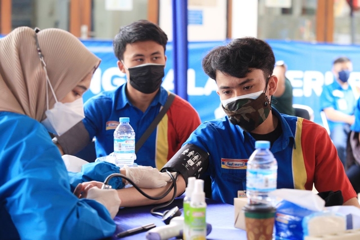  Vaksinasi karyawan Indomaret Bandung. (Humas Bandung)