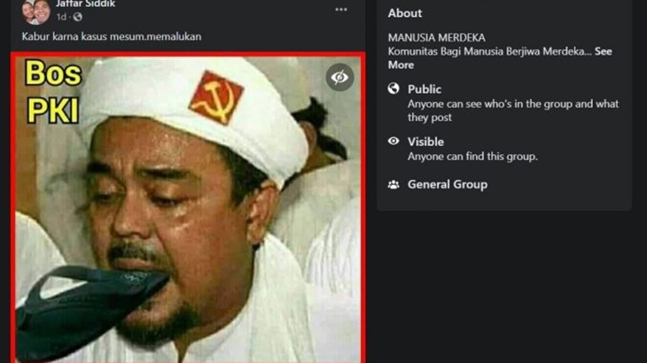[HOAKS Atau FAKTA]: Habib Rizieq Gunakan Serban Berlogo Palu Arit