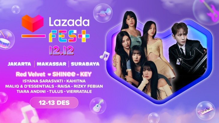 Red Velvet Hingga Tulus Meriahkan 'Konser Musik Lazada Fest 12.12'