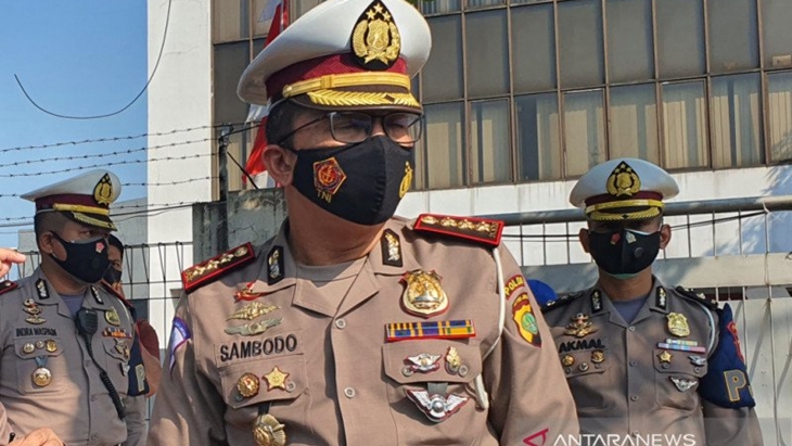 Puluhan Sepeda Motor Pedemo di Kawasan Monas Diangkut Polisi