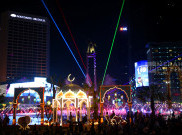 Semarak Malam Takbiran di Car Free Night Bundaran HI Jakarta 