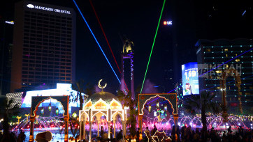 Semarak Malam Takbiran di Car Free Night Bundaran HI Jakarta 
