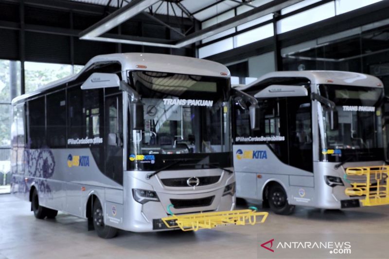Bus Kita Trans Pakuan di Karoseri Laksana di Semarang, Jawa Tengah, Jumat (29/10/2021). (ANTARA/Pemkot Bogor)