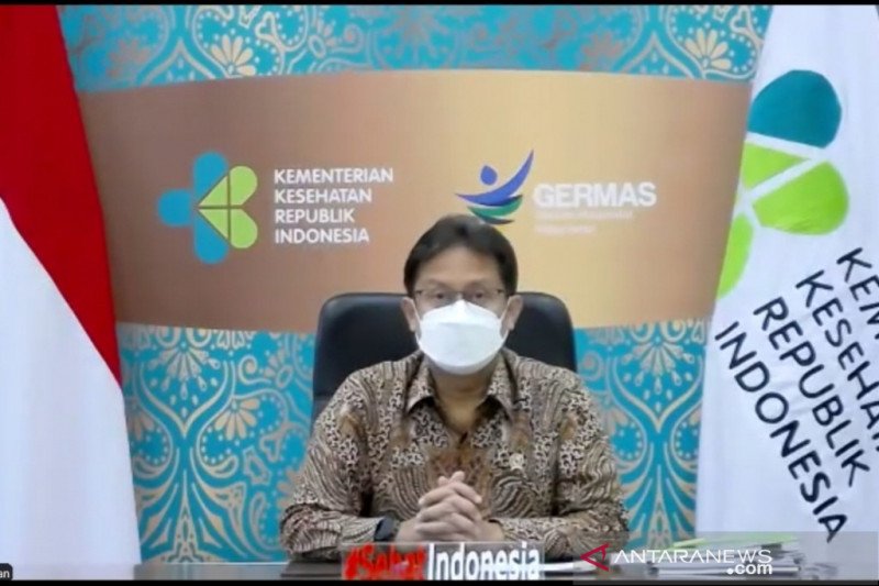 Menteri Kesehatan Republik Indonesia Budi Gunadi Sadikin dalam perayaan ulang tahun kelima Halodoc secara virtual pada Rabu (21/4/2021) (ANTARA/Maria Cicilia Galuh)