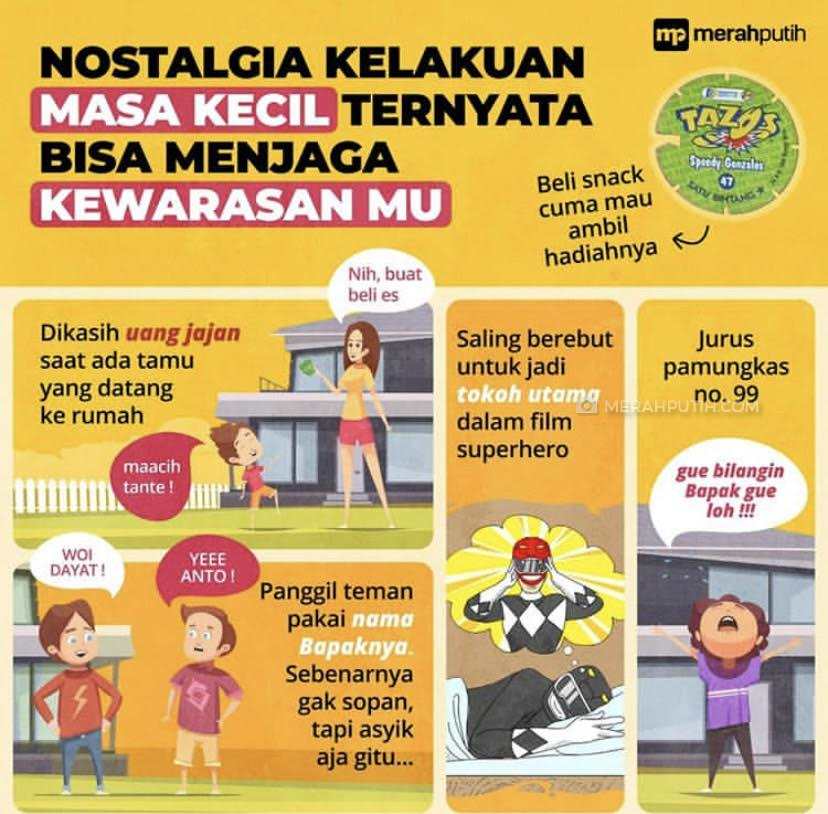 Nostalgia Kelakuan Masa Kecil yang Bisa Jaga Kewarasanmu