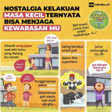 Nostalgia Kelakuan Masa Kecil yang Bisa Jaga Kewarasanmu