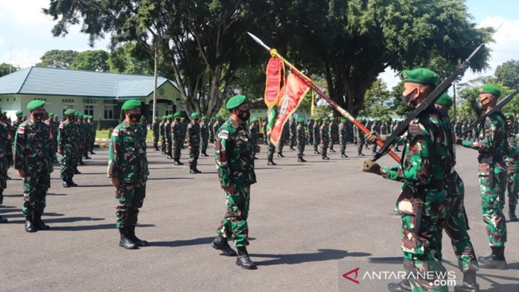 Ratusan Prajurit Yonif 144 Diterjunkan ke Perbatasan RI-Malaysia