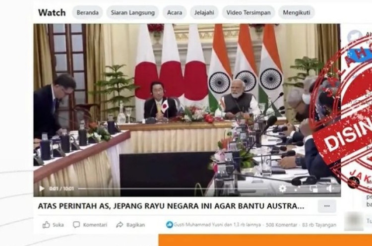 [HOAKS atau FAKTA]: Jepang Bujuk India untuk Bantu Australia Serang Indonesia