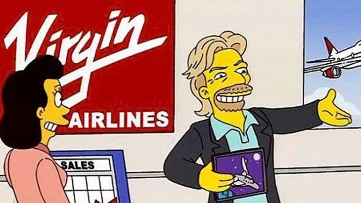Lagi, 'The Simpsons' sudah Prediksi Perjalanan Richard Branson ke Luar Angkasa