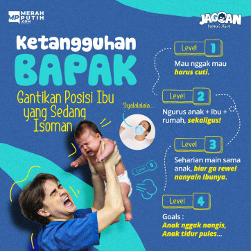 Ketangguhan Bapak Gantikan Posisi Ibu yang Sedang Isoman