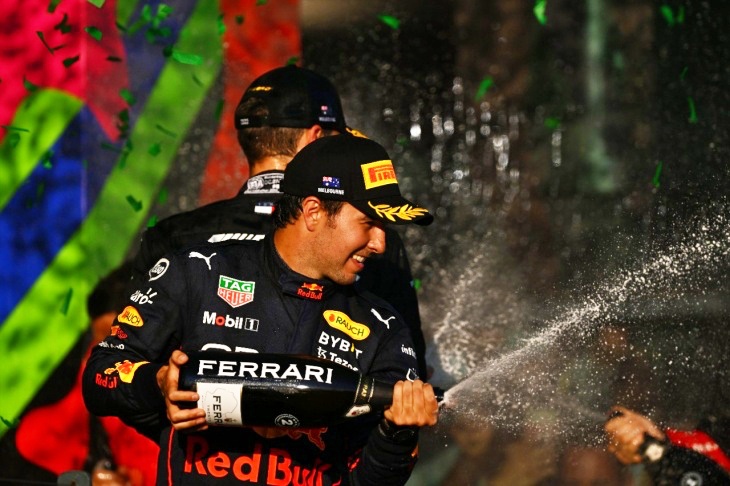 Mobil Lubricants Apresiasi Raihan Podium Sergio Perez di di F1 GP Australia 2022