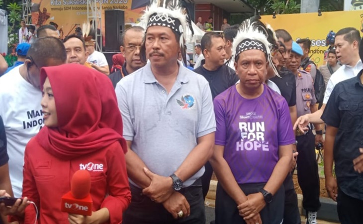 Polda Metro Jaya gelar penyuluhan bahaya Narkoba di CFD Bundaran HI Jakarta